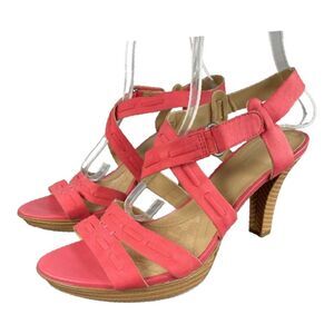 Naturalizer Dade Bright Coral Pink Comfort Sandals Size 8.5